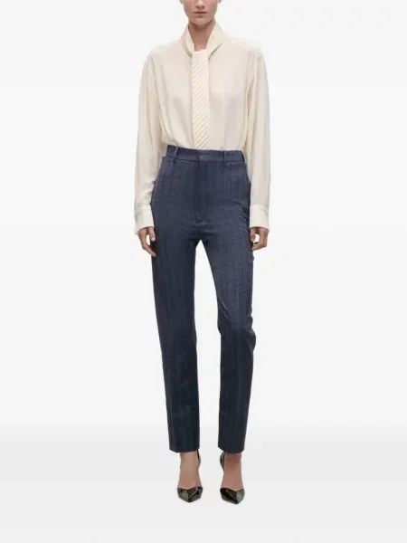 Pantaloni Victoria Beckham albastru