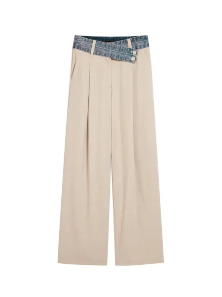 Desigual Pantaloni cutați cappuccino maro