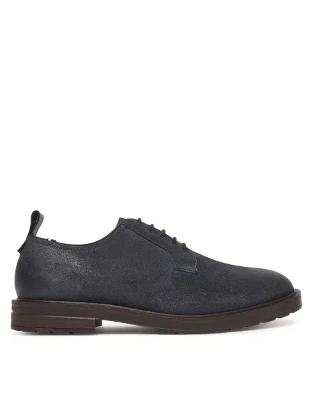 Nizki čevlji Tommy Hilfiger Cleated Derby Mornarsko modra