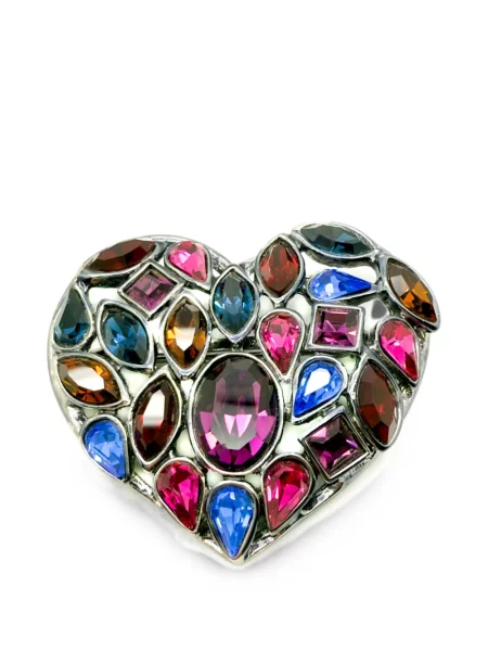 Brosa Jennifer Gibson Jewellery cu motiv cu inimi