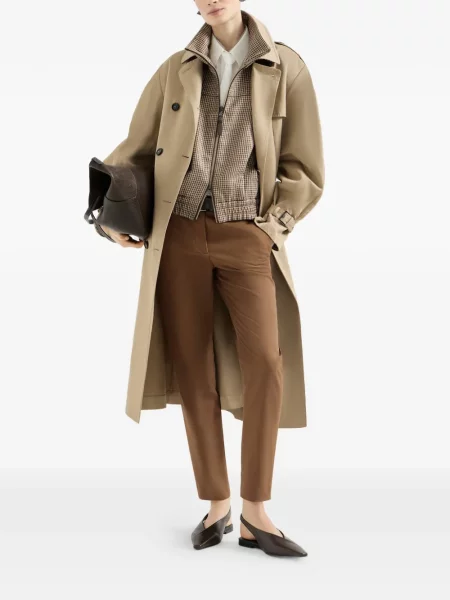 Pantaloni Brunello Cucinelli stretch maro