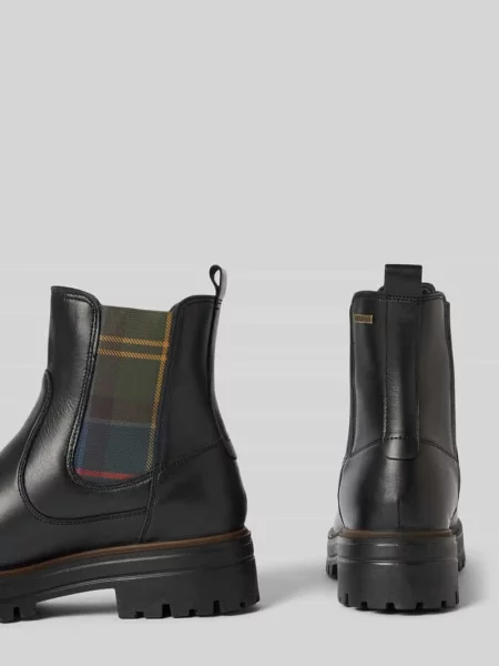 Kozaki z mieszanka skóry bydlęcej model Amberley' Barbour czarne