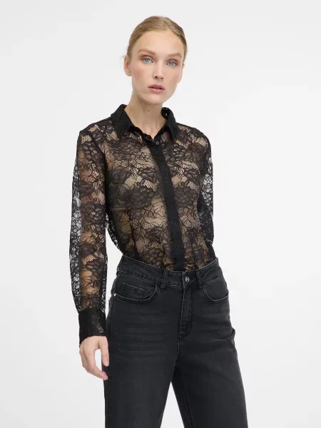 Bluză Orsay din dantelă negru