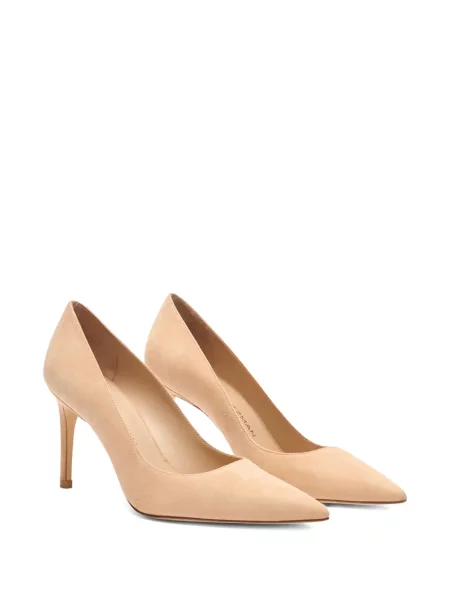 Pantofi cu toc Stuart Weitzman din piele de căprioară roz
