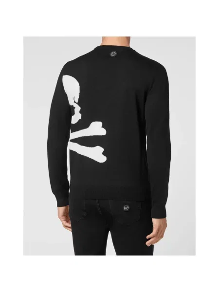 Sweter Philipp Plein wełniany czarny
