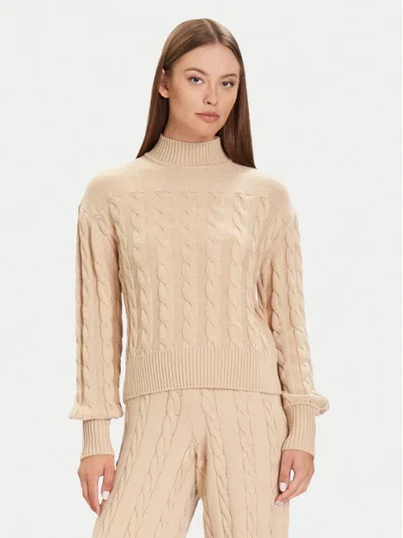 Guess Bluză cu gât bej