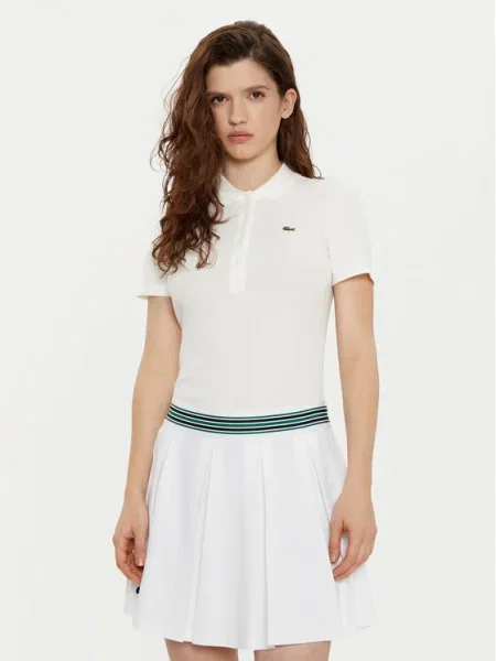 Lacoste Tricou polo Écru alb
