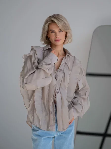 Блузка Emmelie Delage серая