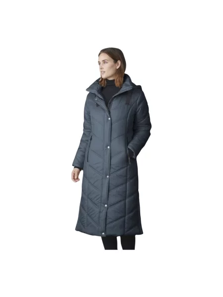 Długi płaszcz Junge z kapturem szary