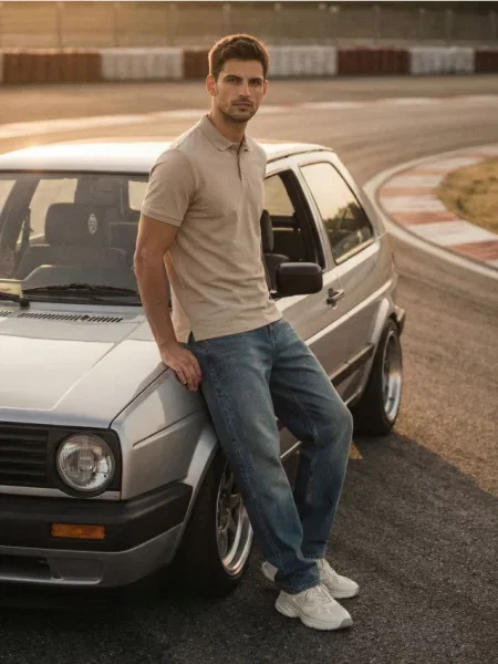 Sinsay polo tričko béžová