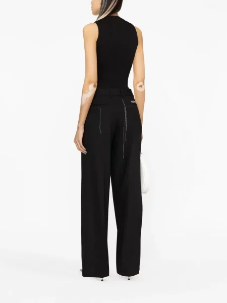 Raštuotos marškinėliai be rankovių Off-white balta