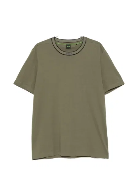 Tricou Boss cu imagine cu decolteu rotund verde