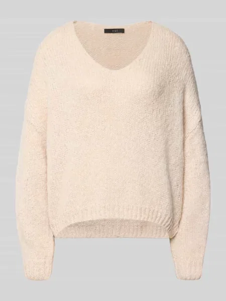 Sweter z dzianiny o kroju oversized z dodatkiem moheru Oui biały