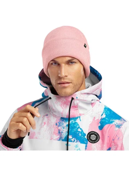 Czapka zimowa beanie męska Snowflake różowa