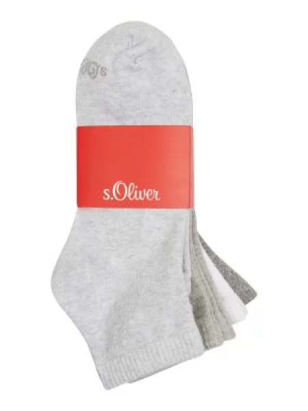 Skarpety z efektem melanżu w zestawie 4 szt. S.oliver Red Label szare