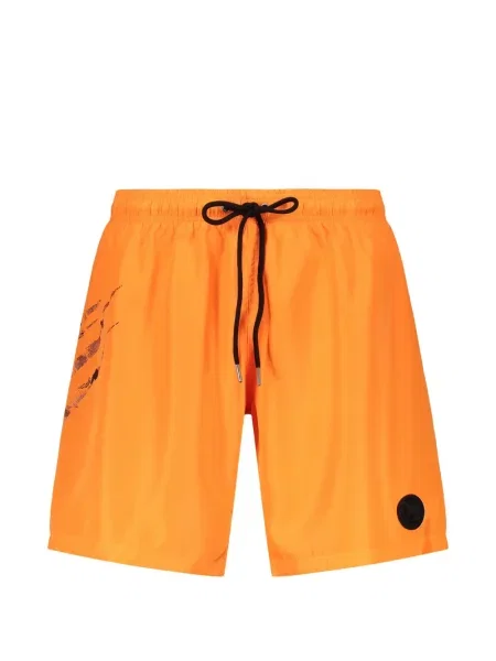 Slip de baie Plein Sport cu imagine portocaliu