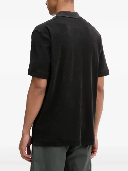 Tricou polo Marc O'polo cu decolteu în V negru