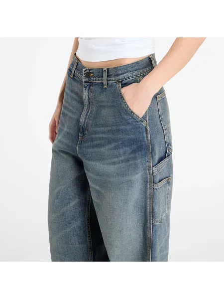Παντελόνια Carhartt WIP W Brandon Single Knee Pant Blue Worn Used Wash XS μπλε