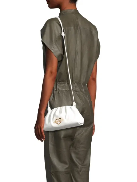 Geanta crossbody Love Moschino alb