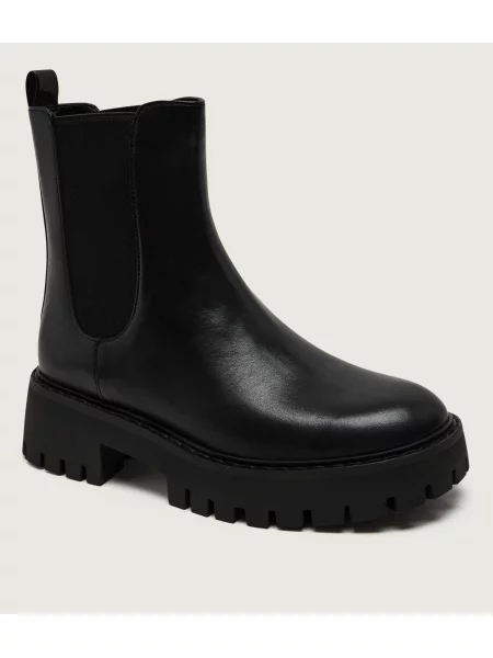Michael Kors De piele ghete chelsea Asher negru