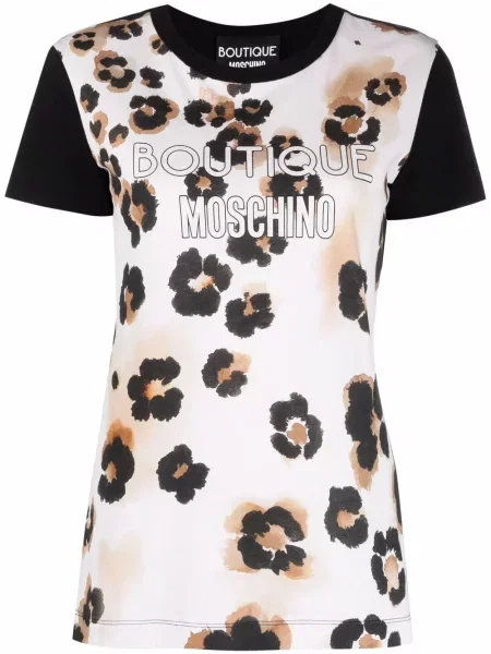 Tricou Boutique Moschino cu imagine cu imprimeu abstract negru