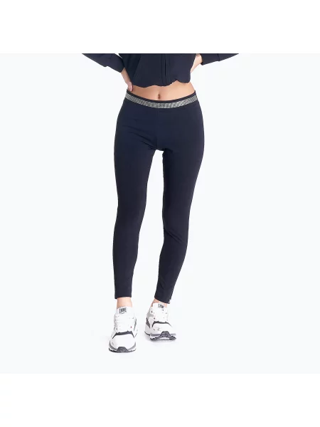 Legíny LEONE Shine On black černé