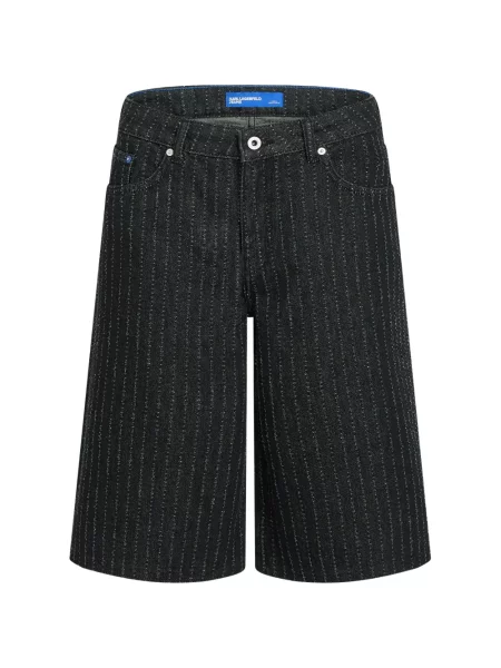 Pantaloni scurți din denim Karl Lagerfeld Jeans negru