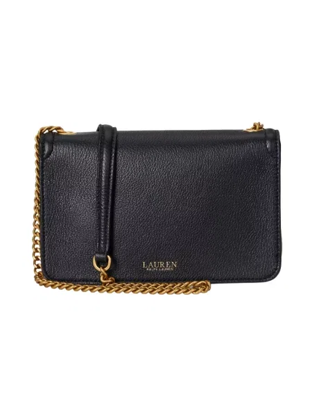 Portfel Lauren Ralph Lauren skórzany retro czarny