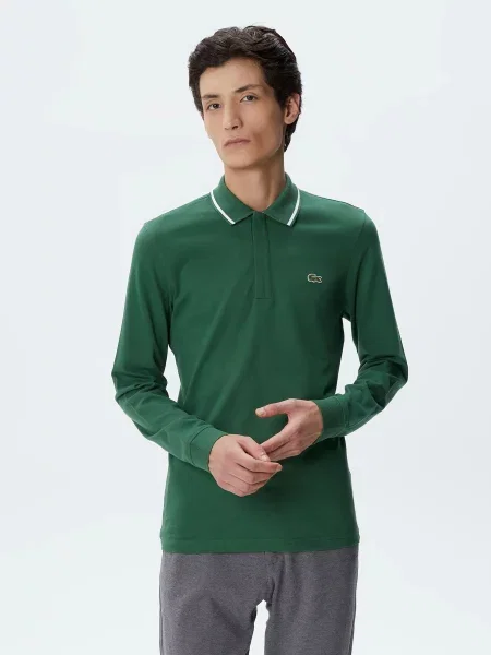 Поло Lacoste зеленое