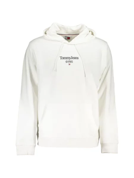 Hanorac cu glugă Tommy Hilfiger cu imagine alb