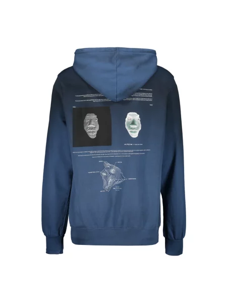 Bluza z kapturem Iso.poetism z kapturem niebieska