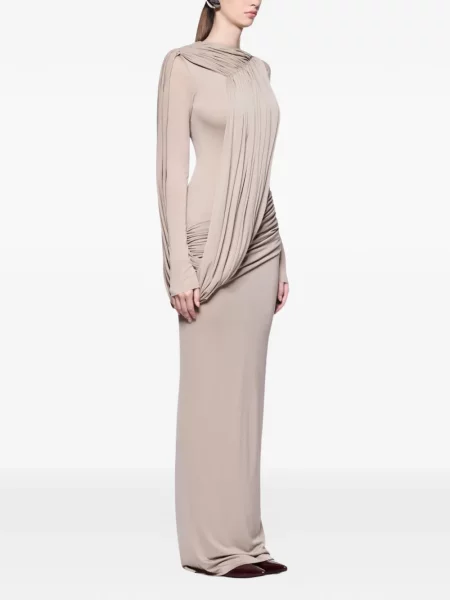 Długa sukienka maxi Chats By C.dam asymetryczna drapowana