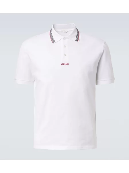 Tricou polo Versace alb