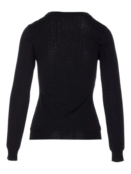 Pulover Elisabetta Franchi cu decolteu rotund negru