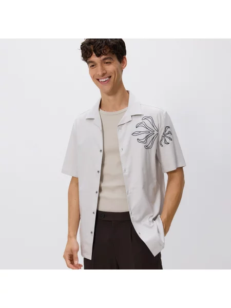 Reserved Košile s příměsí lyocellu regular fit světle šedá