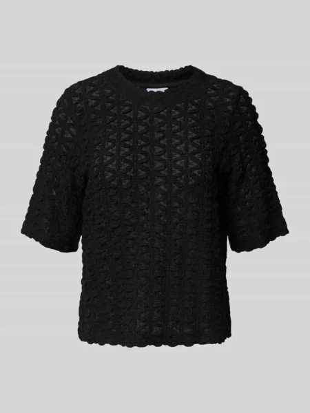 T-shirt z okrągłym dekoltem Jake*s Collection czarna