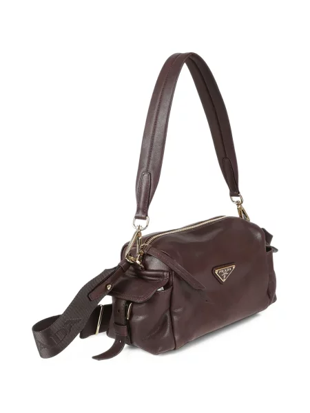 Geantă shopper Prada din piele maro