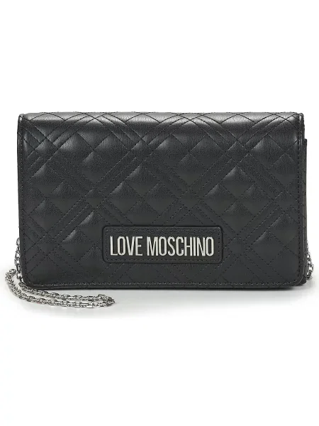 Geanta crossbody Love Moschino din piele negru