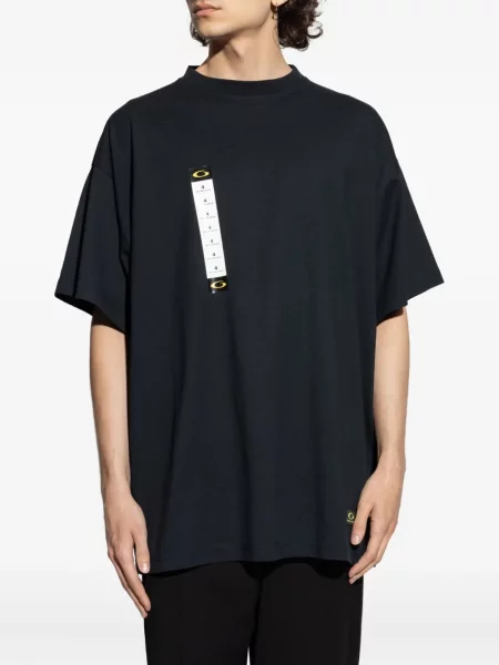 Тениска Balenciaga с кръгло деколте черно