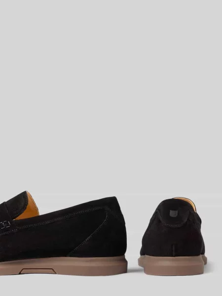 Loafersy z naturalnej skóry model Elia' Henry Stevens czarne