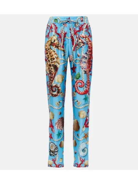 Pantaloni Dolce&gabbana de mătase cu imagine