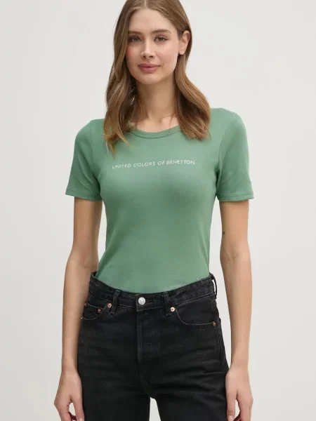 Тениска United Colors of Benetton червено зелено
