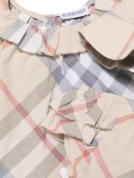 Sukienka dziecięca Burberry brązowa