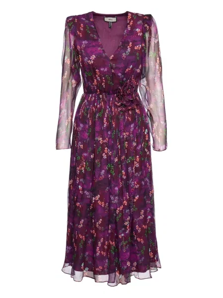 Rochie midi Nissa până la genunchi de costum violet