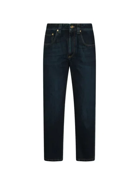 Blugi Brunello Cucinelli cu 5 buzunare albastru