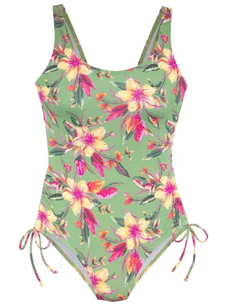 LASCANA Costum de baie întreg Malia jad / deschis / portocaliu / roz verde
