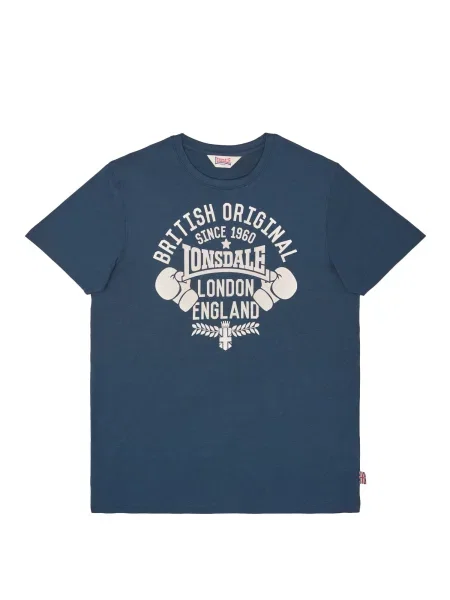 LONSDALE Tricou Catterick închis albastru