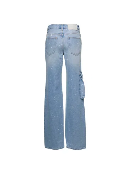 Jeansy Off-white z wysoką talią białe