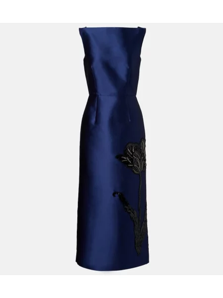 Rochie midi Erdem până la genunchi de costum albastru