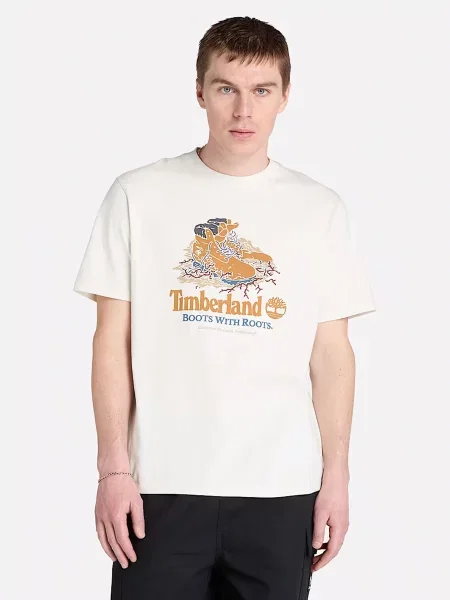 Футболка Timberland Front Boot Graphic білий